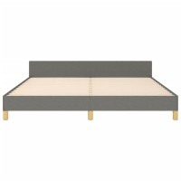 vidaXL Bed Frame with Headboard Dark Gray 59.8