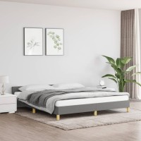 vidaXL Bed Frame with Headboard Dark Gray 76