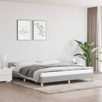 vidaXL Bed Frame with Headboard Light Gray 72