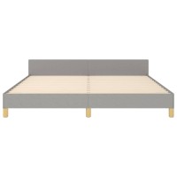 vidaXL Bed Frame with Headboard Light Gray 72