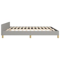 vidaXL Bed Frame with Headboard Light Gray 72