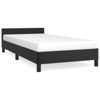 vidaXL Bed Frame with Headboard Black 39.4