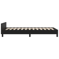 vidaXL Bed Frame with Headboard Black 39.4