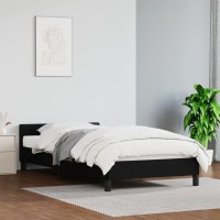 vidaXL Bed Frame with Headboard Black 39.4