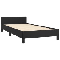 vidaXL Bed Frame with Headboard Black 39.4