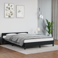 vidaXL Bed Frame with Headboard Black 59.8