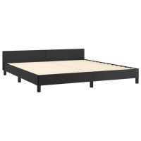 vidaXL Bed Frame with Headboard Black 59.8