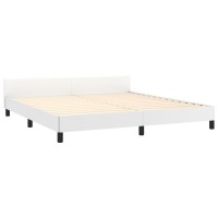 vidaXL Bed Frame with Headboard White 59.8