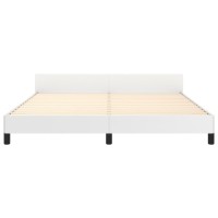 vidaXL Bed Frame with Headboard White 59.8