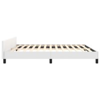 vidaXL Bed Frame with Headboard White 59.8