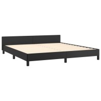 vidaXL Bed Frame with Headboard Black 76