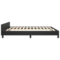 vidaXL Bed Frame with Headboard Black 76