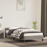 vidaXL Bed Frame with Headboard Light Gray 39.4