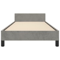 vidaXL Bed Frame with Headboard Light Gray 39.4