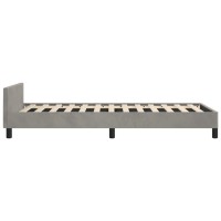 vidaXL Bed Frame with Headboard Light Gray 39.4