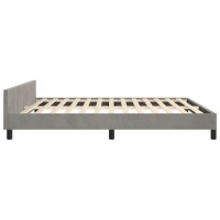 vidaXL Bed Frame with Headboard Light Gray 76