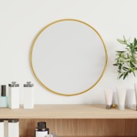 vidaXL Wall Mirror Gold 脴 11.8