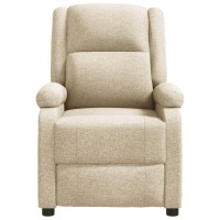 vidaXL Recliner Chair Cream Fabric