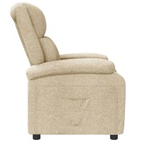 vidaXL Recliner Chair Cream Fabric