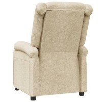 vidaXL Recliner Chair Cream Fabric