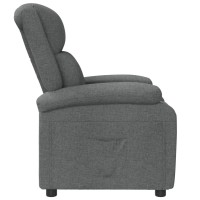 vidaXL Recliner Chair Dark Gray Fabric