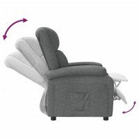 vidaXL Recliner Chair Dark Gray Fabric