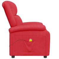 vidaXL Massage Chair Red Faux Leather