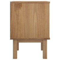 vidaXL Bedside Cabinet OTTA Brown&White 17.7