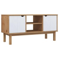 vidaXL TV Stand OTTA Brown and White 44.7