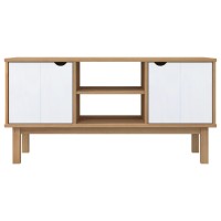 vidaXL TV Stand OTTA Brown and White 44.7