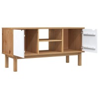 vidaXL TV Stand OTTA Brown and White 44.7