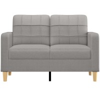 Vidaxl 2-Seater Sofa Light Gray 47.2 Fabric