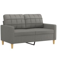 vidaXL 2-Seater Sofa Dark Gray 47.2