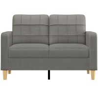 vidaXL 2-Seater Sofa Dark Gray 47.2