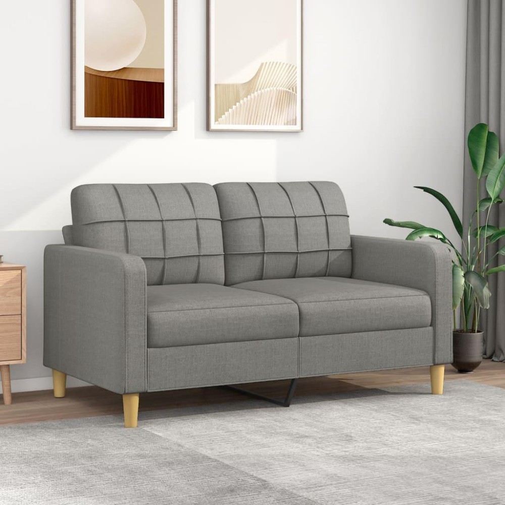 vidaXL 2-Seater Sofa Dark Gray 55.1