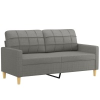 vidaXL 2-Seater Sofa Dark Gray 55.1