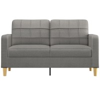 vidaXL 2-Seater Sofa Dark Gray 55.1