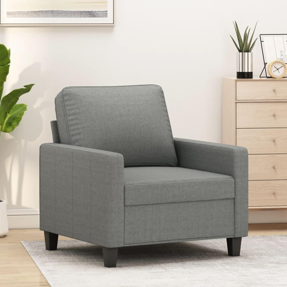 Vidaxl Sofa Chair Dark Gray 23.6 Fabric