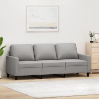 vidaXL 3-Seater Sofa Light Gray 70.9