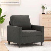 Vidaxl Sofa Chair Dark Gray 23.6 Velvet