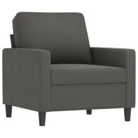 Vidaxl Sofa Chair Dark Gray 23.6 Velvet