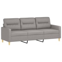 vidaXL 3-Seater Sofa Light Gray 70.9