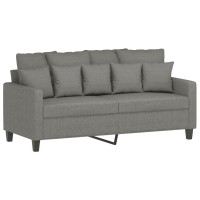 vidaXL 2-Seater Sofa Dark Gray 55.1