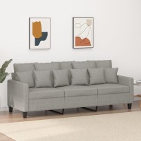 vidaXL 3-Seater Sofa Light Gray 70.9