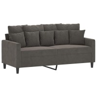 vidaXL 2-Seater Sofa Dark Gray 55.1