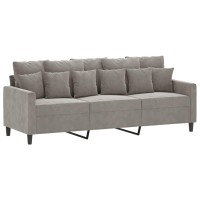 Vidaxl 3-Seater Sofa Light Gray 70.9 Velvet