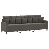 Vidaxl 3-Seater Sofa Dark Gray 82.7 Velvet