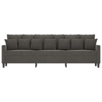 Vidaxl 3-Seater Sofa Dark Gray 82.7 Velvet
