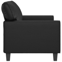 vidaXL 2-Seater Sofa Black 55.1