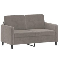 Vidaxl 2-Seater Sofa Light Gray 47.2 Velvet